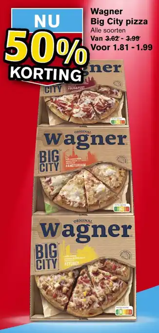 Hoogvliet Wagner Big City pizza aanbieding