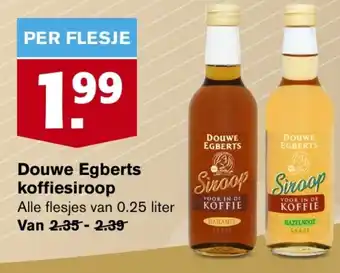 Hoogvliet Douwe Egberts koffiesiroop 0.25liter aanbieding