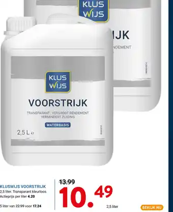 Kluswijs VOORSTRIJK 2,5 liter aanbieding