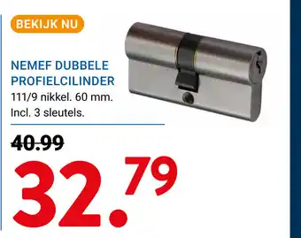 Kluswijs NEMEF DUBBELE PROFIELCILINDER aanbieding