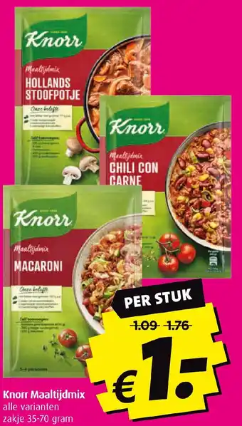 Boni Knorr maaltijdmix per stuk aanbieding