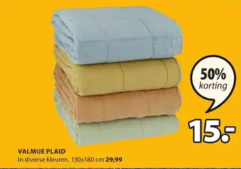 Jysk Valmue plaid aanbieding