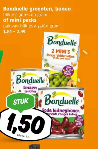 Poiesz Bonduelle groenten bonen 300-400 gram aanbieding