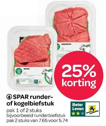 Spar Runder of kogelbiefstuk aanbieding