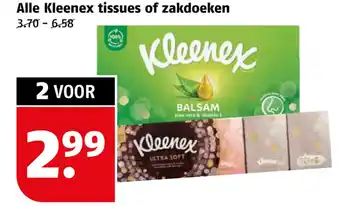 Poiesz Alle Kleenex tissues of zakdoeken aanbieding