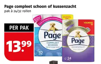 Poiesz Page compleet schoon of kussenzacht PER PAK aanbieding