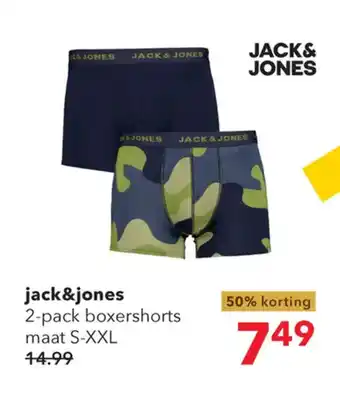 Scapino jack&jones 2pack boxershorts maat S XXL aanbieding