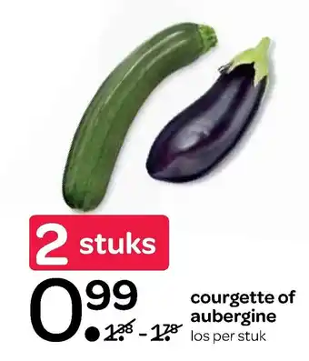 Spar Courgette of aubergine aanbieding