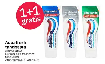 Spar Aquafresh tandpasta 75ml aanbieding