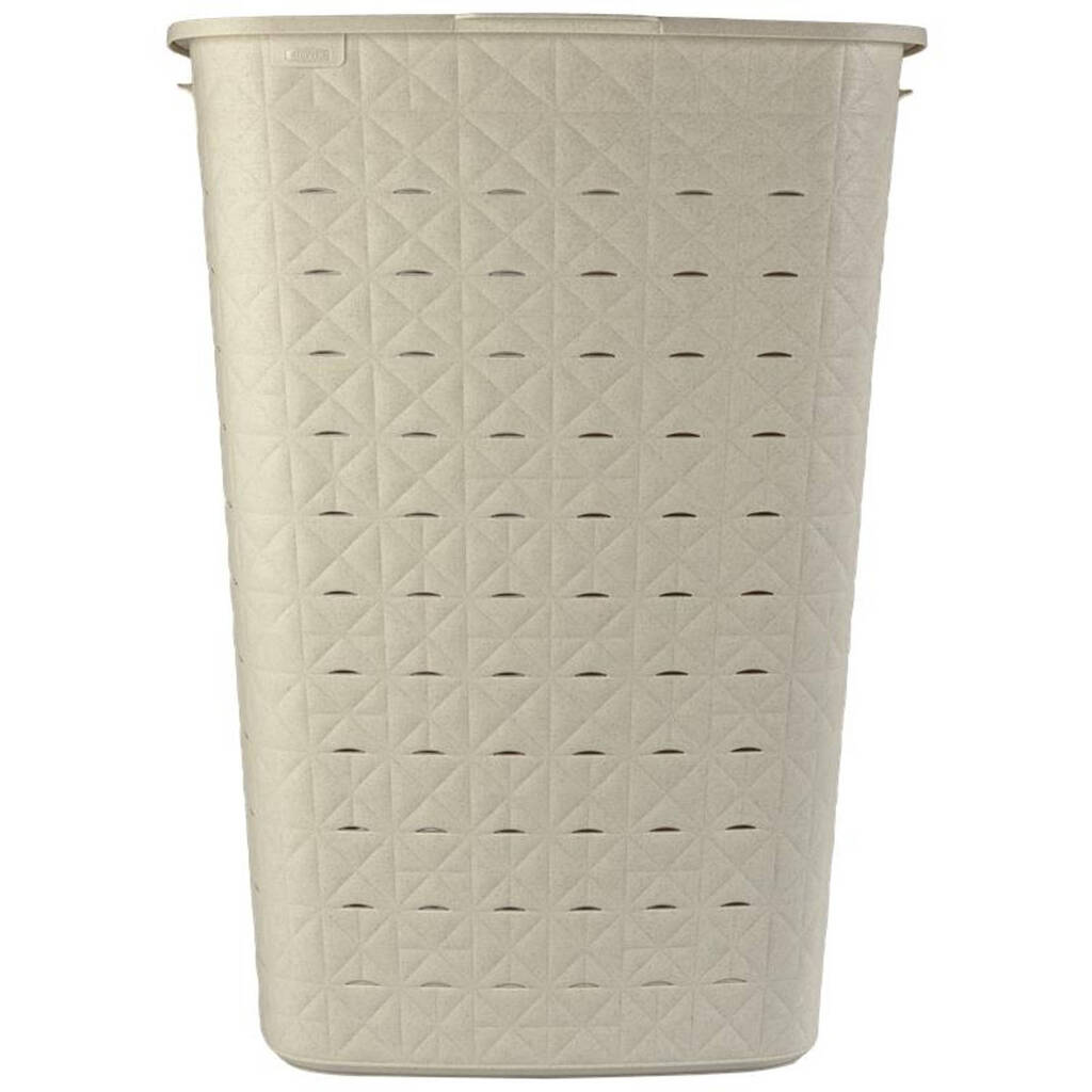 Cestello Portabiancheria CURVER Softex - 56 Litri, Leggero, Impilabile, 70% Riciclato, Colore Tortora - Foto 11