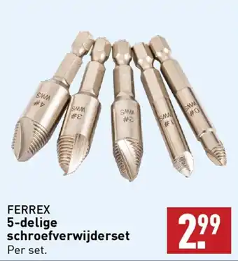 ALDI FERREX 5-delige schroefverwijderset aanbieding