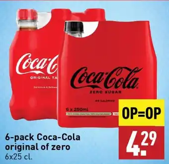ALDI 6-pack Coca-Cola original of zero 6x25 cl. aanbieding