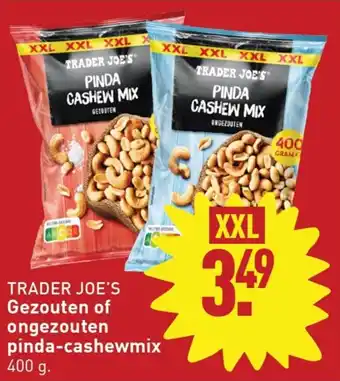 ALDI TRADER JOE'S Gezouten of ongezouten pinda-cashew mix 400g aanbieding