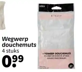 Wibra Wegwerp douchemuts 4 stuks aanbieding