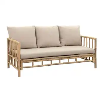 Leen Bakker Loungebank Bossa 3-zits bamboe naturel 85x180x80 cm aanbieding