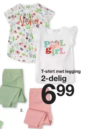 Zeeman T-shirt met legging 2-delig aanbieding