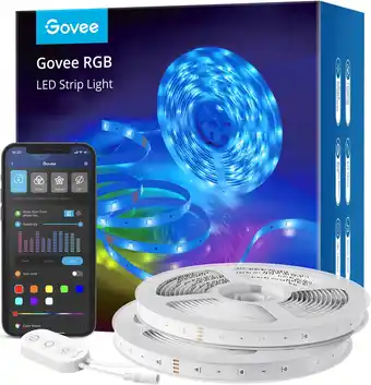 Amazon Govee WiFi-led strip 10 m, slimme RGB-led strip, app-bediening, kleurverandering, muzieksynchronisatie, werkt met Alexa en Go aanbieding