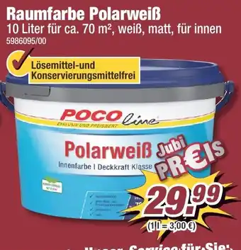 Poco Raumfarbe Polarweiß 10 liter aanbieding