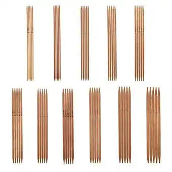 Amazon 13 cm lengte 55 stuks breinaalden bamboe set dubbele punten handwerk breinaalden 11 maten van 2,0 mm - 5,0 mm voor sokken han aanbieding