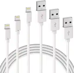 Amazon Quntis iPhone-oplaadkabel 3Pack 1m 2m 3m Lightning Cable naar USB A MFi-gecertificeerd, iPhone charger cable voor iPhone 14 1 aanbieding