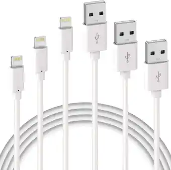 Amazon Quntis iPhone-oplaadkabel 3Pack 1m 2m 3m Lightning Cable naar USB A MFi-gecertificeerd, iPhone charger cable voor iPhone 14 1 aanbieding