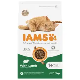 Pets Place Iams Cat Adult - Kattenvoer - Lam 3 kg aanbieding