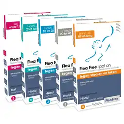 Pets Place Flea Free Spot-On Kat - Anti vlooien en tekenmiddel - 3 pip Vanaf 1 Kg aanbieding