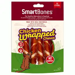 Pets Place Smartbones Chicken Wrap Sticks - Hondensnacks - Kip 5 stuks aanbieding