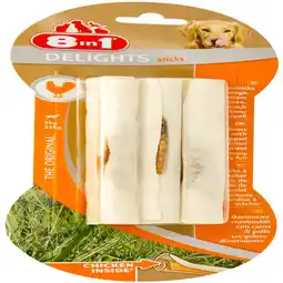 Pets Place 8in1 Delights Sticks - Hondensnacks - Kip 3x25 g 3 stuks aanbieding