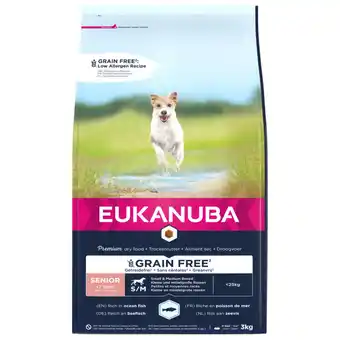 Pets Place Eukanuba Senior Small & Medium Breed Graanvrij Oceaanvis - Hondenvoer aanbieding