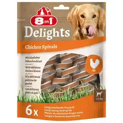 Pets Place 8in1 Delights Chicken Spirals - Hondensnacks - Kip 60 g 6 stuks aanbieding