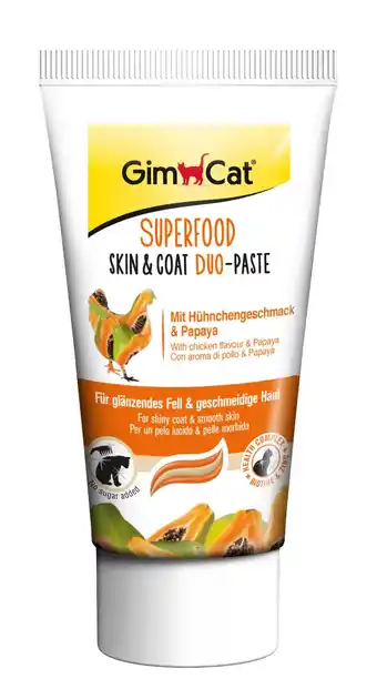 Pets Place Gimcat Superfood Skin&Coat Duo-Pasta - Kattensnack - 50 g aanbieding