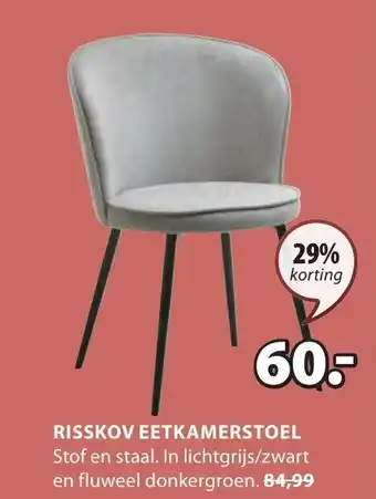 Jysk RISSKOV EETKAMERSTOEL aanbieding