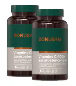 De Online Drogist Bonusan Vitamine C-1000 Ascorbatencomplex Tabletten 2x90TB aanbieding