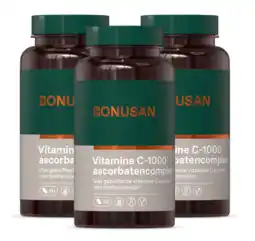 De Online Drogist Bonusan Vitamine C-1000 Ascorbatencomplex Tabletten 3x90TB aanbieding
