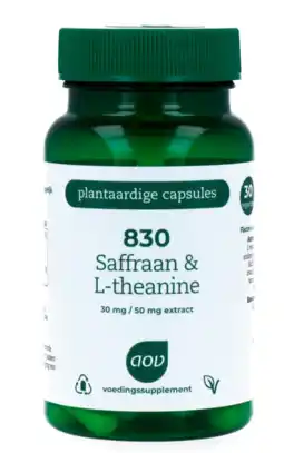 De Online Drogist AOV 830 Saffraan L-Theanine Capsules 30VCP aanbieding