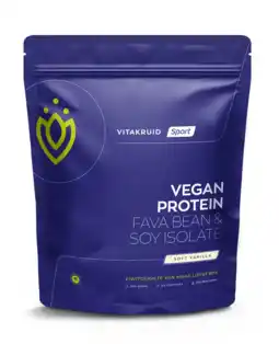 De Online Drogist Vitakruid Sport Vegan Protein Vanille Poeder 921GR aanbieding