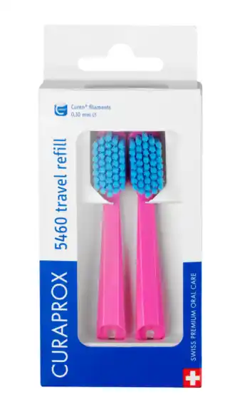 De Online Drogist Curaprox Travel Refill Tandenborstelkoppen 2ST aanbieding