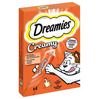 Zooplus 4x10g Kip Dreamies Creamy Snacks Kat aanbieding