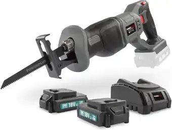 Bol.com Powerplus POWEBRSS2 Reciprozaag - 18V - incl. 2 batterijen 18V 1.5Ah en lader aanbieding