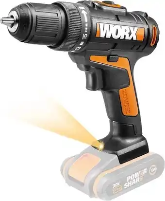 Bol.com WORX WX101.9 boor schroefmachine 20V zonder accu/lader aanbieding