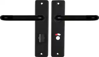 Bol.com Starx Deurklink Zwart – Deurbeslag – Deurschild met Toiletsluiting (WC63–8) – Deurklink Coupe aanbieding