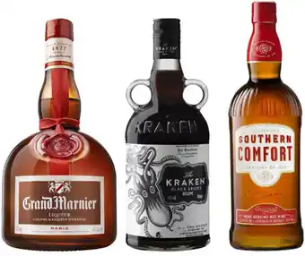 Makro Gran marnier the kraken rum of southern comfort fles 700 of 1 liter aanbieding