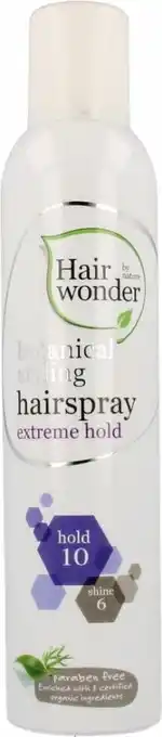 Bol.com Hairwonder Botanical Haarspray Extreme Hold aanbieding