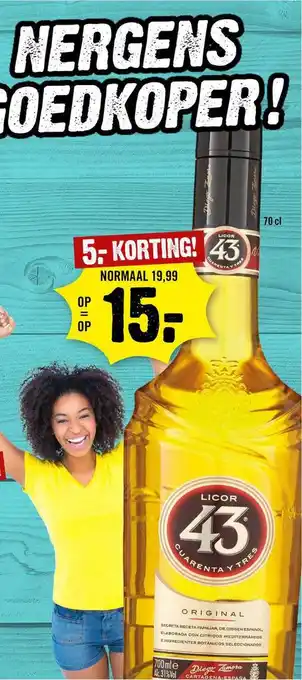 Dirck 3 Licor 43 5.- Korting aanbieding