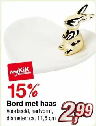 Kik Bord met haas 11,5 cm aanbieding