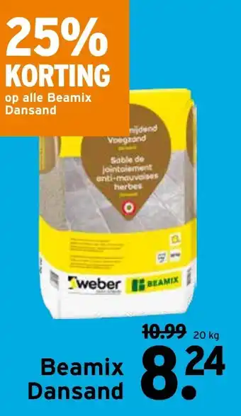 GAMMA Beamix Dansand 20kg aanbieding