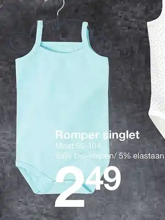 Zeeman Romper singlet Maat 50-10 aanbieding