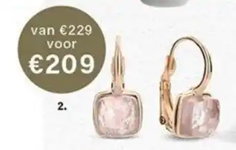 Siebel Juweliers Oorbellen Rozenkwarts aanbieding