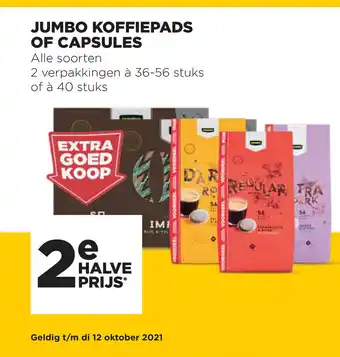 Jumbo Koffiepads of Capsules aanbieding